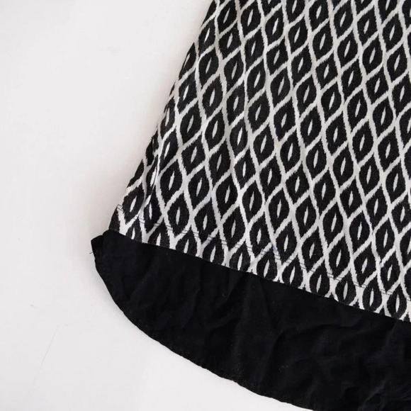 Anne Klein Small Tunic Dress Top  Black & White Diamond Pattern Woman's Small - Picture 6 of 9